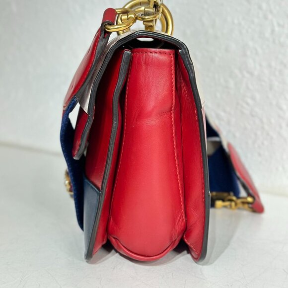 Gucci Tri-Color Leather Queen Bees Shoulder Bag Crossbody - Picture 2 of 9